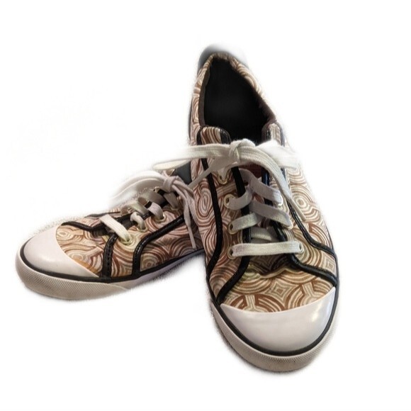 Coach Barrett sneakers gold circles pattern - 9 - Picture 1 of 9